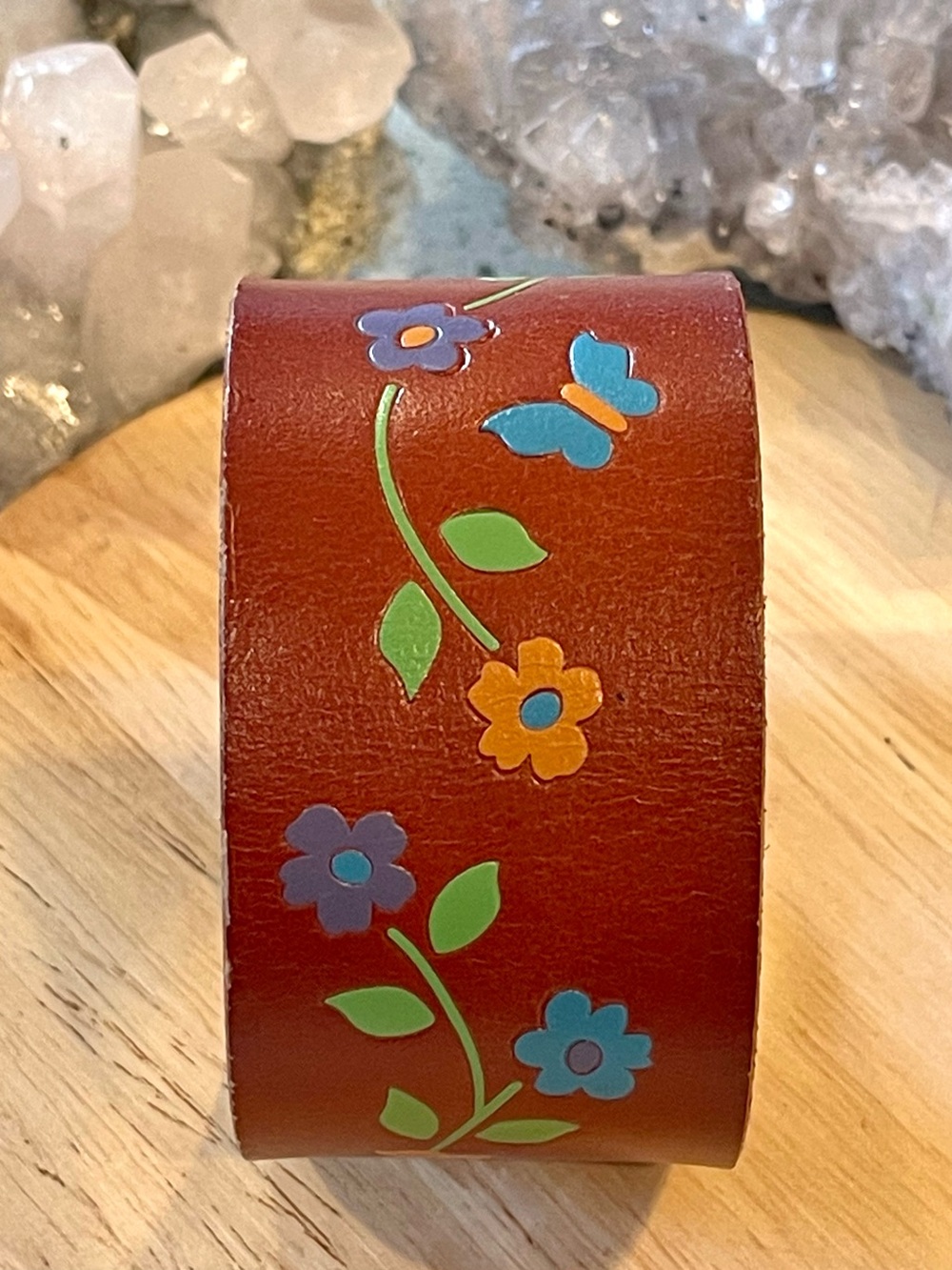 🌑NWOT Patricia Nash Floral Leather Snap Cuff Bracelet🌑